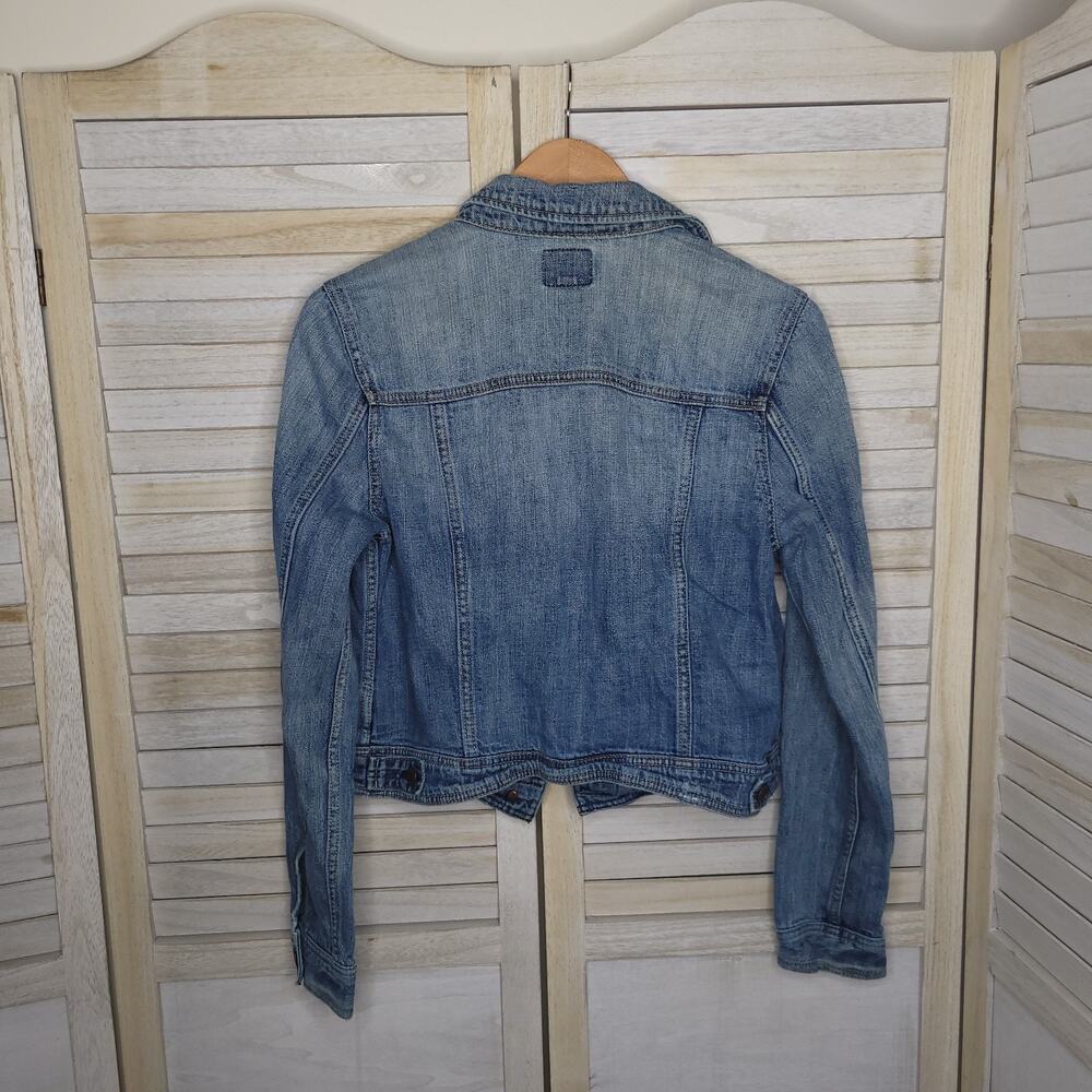 💛3/$15 American Eagle Jean Jacket Size Large Youth Girls Denim AEO Light 14 16